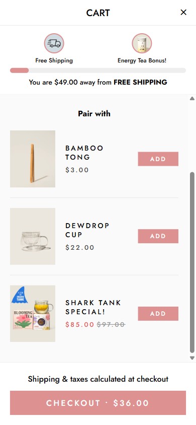 The Qi — Cart Drawer (Single Checkout CTA)