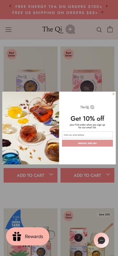The Qi — Popup on Collection Page